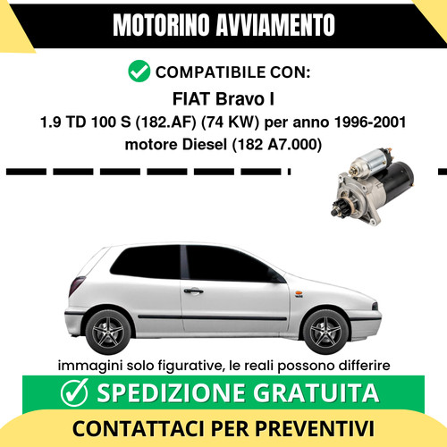 Motorino avviamento fiat bravo - motorino,