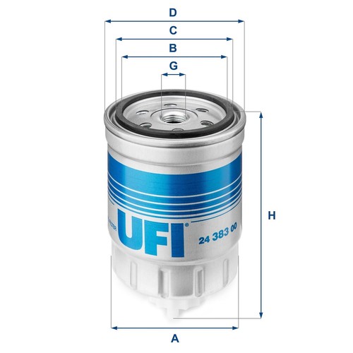 2438300 filtro carburante ufi - carburante,